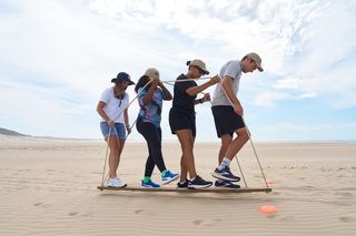outdoor corporate beach teambuild cape st francisjpg