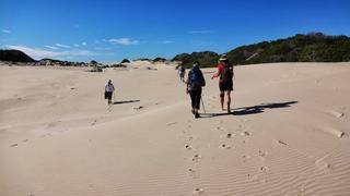 walking the sand dunes